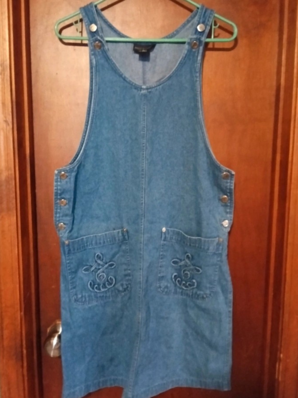 Girls Blue Denim Dress with Front Pockets